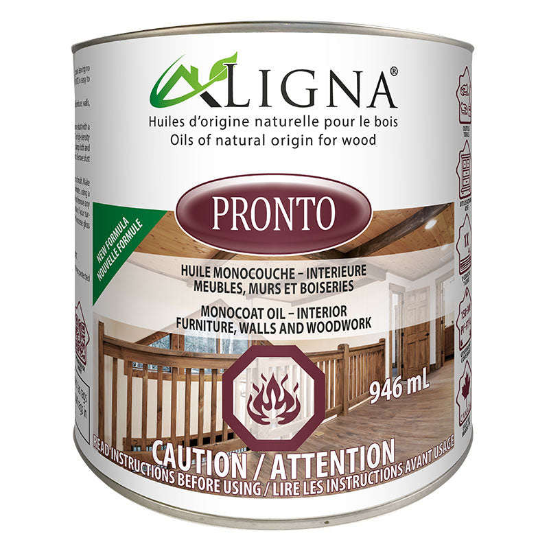 Huile monocouche intérieure Ligna Pronto – fini naturel en 1 couche