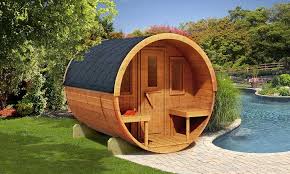 Sauna en bois de cèdre réalisé avec les produits d’Entrepôt du Cèdre