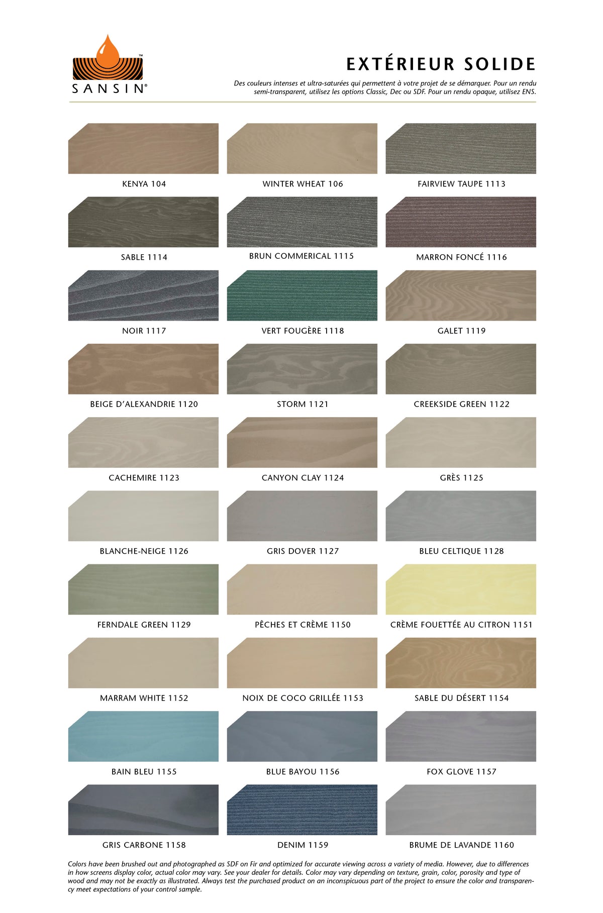 Sansin SDF Opaque | Teinture bois extérieur
