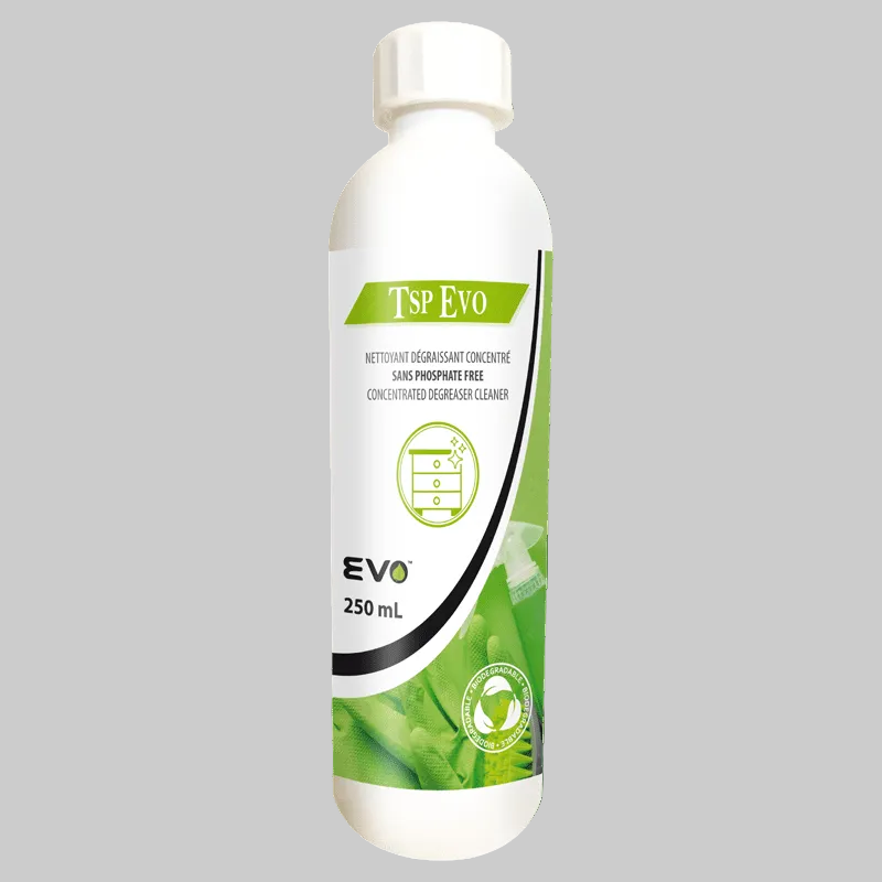 Bouteille de dégraissant TSP ÉVO sans phosphate, nettoyant concentré à base d'eau